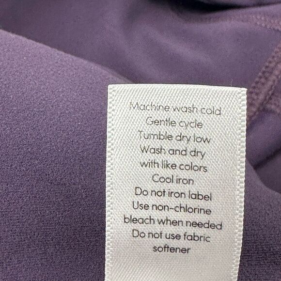 ATHLETA Barre Stirrup High Rise Powervita Plum Leggings Size Small - Picture 8 of 9